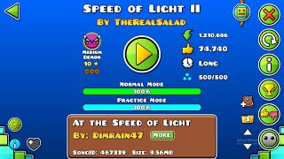 Geometry Dash  Speed of Light II Medium Demon [upl. by Eibreh]