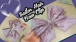 New Sailor Hair Bow Clip TutorialEasy Free Pattern French Barrette Hair Bow Clip [upl. by Flossy]