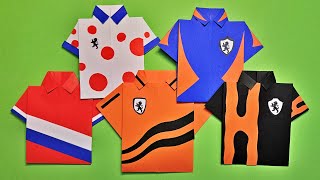 SHIRT VOUWEN van papier  Nederlands elftal  origami folding art [upl. by Nacim]