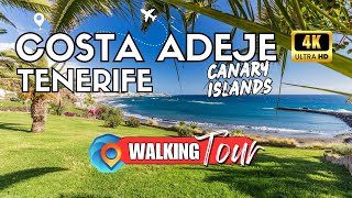 Exploring Costa Adeje Tenerife 🇪🇸  Walking Tour 4K in Beautiful Beaches in Tenerife South [upl. by Yanat778]