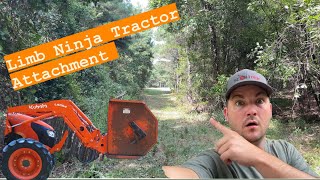 Limb Ninja Tractor attachment in ACTION Quick video of its ability [upl. by Latsirk]