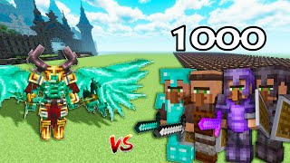 Maledictus Vs 1000 Guard Villager Minecraft [upl. by Paley805]