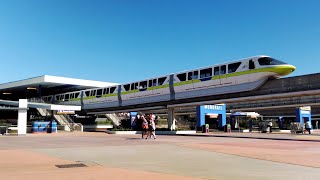 Disney Monorail Ride Magic Kingdom to EPCOT in 4K · Walt Disney World Florida [upl. by Brew]