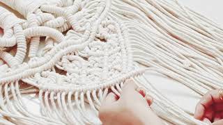 PART2 Macrame Tree Of Life Wall Hanging Tutorial [upl. by Vevay]