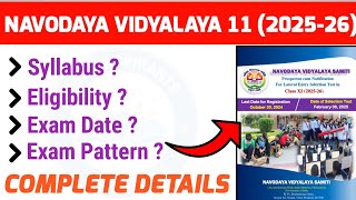 Navodaya Class 11th 202526  Full Information  navodaya [upl. by Assirahs]