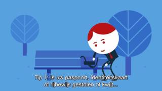 Animatiefilm 3 tips tegen identiteitsfraude vaste ondertitels [upl. by Hobbs287]