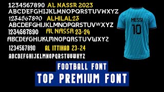 PREMIUM FONT FREE DOWNLOAD FONT TTF JERSEY FONT FOOTBALL PART1 [upl. by Crispa26]