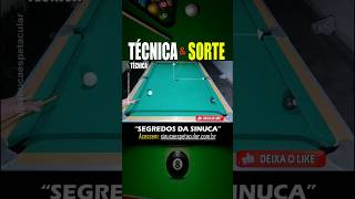 🏆Técnica amp SORTE na sinuca 🍀 sinuca snooker bilhar sinuquinha dicasdesinuca [upl. by Dorahs]