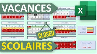 Calendriers automatiques des vacances scolaires [upl. by Merrilee137]