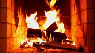 Relaxing Fireplace  Crackling Fire Sounds with Instrumental Christmas Music [upl. by Yruama]