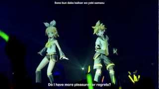 Len And Rin Kagamine  Purple Butterfly on your Right Shoulder  Project DIVA Live  eng subs [upl. by Bruell297]