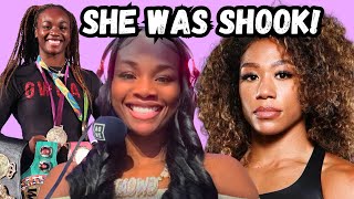 quotAlycia Was SHOOKquot Special LIVE Guest Claressa Shields Presses Alycia Baumgardner Footage [upl. by Meriel]