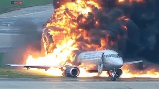 New harrowing video released of deadly Moscow plane fire [upl. by Brouwer935]