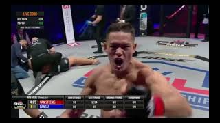 Costello van Steenis lands stunning headkick KO [upl. by Sikorski]