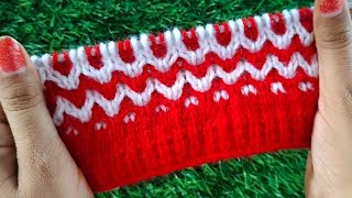 Sweater Design ❤️ Double Colour Sweater Design Very Easy And Beautiful ❤️ [upl. by Sussna523]