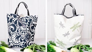 DIY  TASCHE nähen  WENDETASCHE  Nähanleitung für Einsteiger  Upcycling [upl. by Eellehs373]