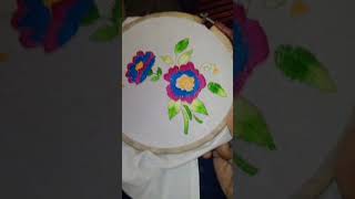 Satin stitch ahcraftcooking shortvideo embroiderydesign [upl. by Nelda]