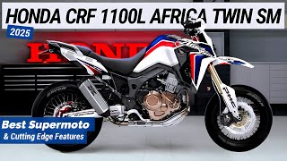 2025 HONDA CRF 1100L AFRICA TWIN SM  Supermoto Inspired Design and Cutting Edge Features [upl. by Zennas]