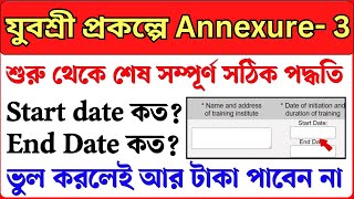 YUVASREE ANNEXURE 3 form START date END Date 2024  Yuvasree Annexure 3 online form fillup 2024। [upl. by Eisdnyl]