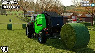 Baling STRAW and GRASS with DEUTZ FAHR Varimaster 795  SURVIVAL CHALLENGE  OSADA  EP 40 [upl. by Lam]