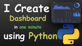 I Create Dashboard in One Minute using Python  Python for beginners  python coding programming [upl. by Willdon407]