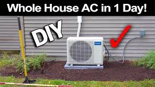 How to Install a Mr Cool 18000 BTU AC in Just 1 Day [upl. by Morez39]