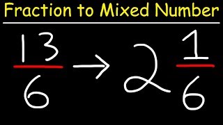 Improper Fractions To Mixed Numbers [upl. by Tesil]