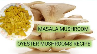 Oyester mushrooms recipemasala mushroom mushrooms mushroomsrecipe masalamushroom myrecipe [upl. by Yecac]