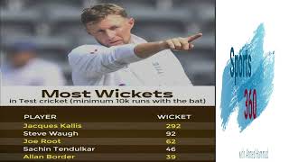 Top Five Players Who Have Most Wickets In Test Cricket Along with Minimum 10k Runs With The Bat [upl. by Solotsopa]