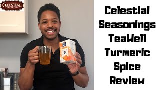 Celestial Seasonings TeaWell  Organic Turmeric Spice Herbal Tea Review [upl. by Xeno]