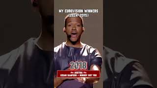 My Eurovision Winners 20242015 europe esc eurovision music viral shorts uk throwback [upl. by Bartlet]