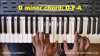 How to Play the D Minor Chord on Piano and Keyboard  Dm Dmin [upl. by Caesar]