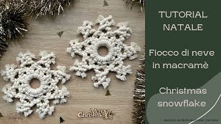 Fiocco di neve in macramè per decorazioni di Natale [upl. by Forta]