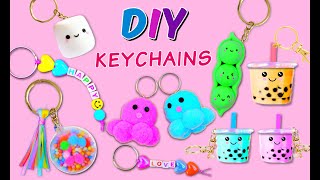 8 AMAZING DIY KEYCHAINS  How To Make Super Cute Key chain At Home  Easy Steps [upl. by Aremihc]