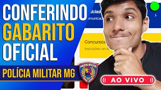 CONFERINDO GABARITO OFICIAL  Prova PMMG Soldado Polícia Militar MG 2023  Vem Comigo [upl. by Canale]