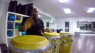 Conga Solo Melodic Pattern Using 3 Drums [upl. by Shlomo502]