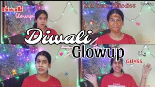 Diwali glowup ❤️  with home remedies  diwali glowup homeremedies youtube trending viralvideo [upl. by Kerrin615]