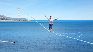 World Record Longest Slackline Attempt [upl. by Inaffit]