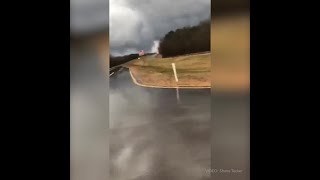 TORNADER Man captures video of tornado in Burnsville Mississippi [upl. by Adekam]