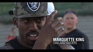 NFL Punter Marquette King Demonstrates at Kohls Kicking Elite Camp [upl. by Eelyab]