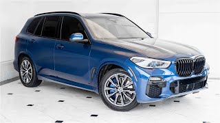 Phytonic Blue Metallic on Cognac 2021 BMW X5 xDrive40i [upl. by Anyrtak688]