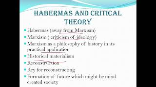 Habermas Theory Of Communicative Action Key Points  Short Overview explain in Urdu [upl. by Anikat]