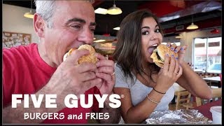 Five Guys Mukbang w Steph Pappas In Restaurant [upl. by Volotta]