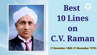 10 Lines on CV Raman in EnglishEssay on CV RamanBiography of CV Raman in Englishcvraman [upl. by Ecirehs762]