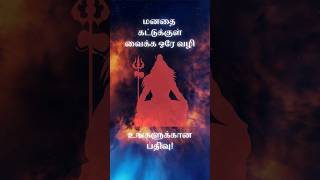 மனதை கட்டுக்குள் வைக்க ஒரே வழி🚀💥Important Message ✨📢 ytshorts barkingart shorts shortvideo [upl. by Manny]