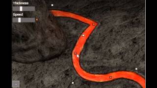 Create a Glowing Flowing Lava River Using Bézier Curves and Shaders [upl. by Luy]