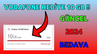 VODAFONE HEDİYE 10 GB  VODAFONE BEDAYA 10GB  VODAFONE ÜCRETSİZ İNTERNET  VODAFONE HEDİYE 20 GB [upl. by Assyli66]