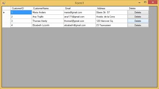 C Tutorial  How to add a Button each row in a DataGridView  FoxLearn [upl. by Yeroc]