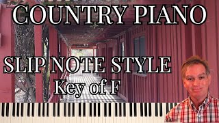 PLAY THE FLOYD CRAMER SLIP NOTE STYLE IN F [upl. by Arymahs]