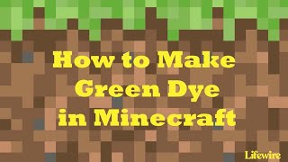 How to Make Green Dye in Minecraft [upl. by Tillinger830]